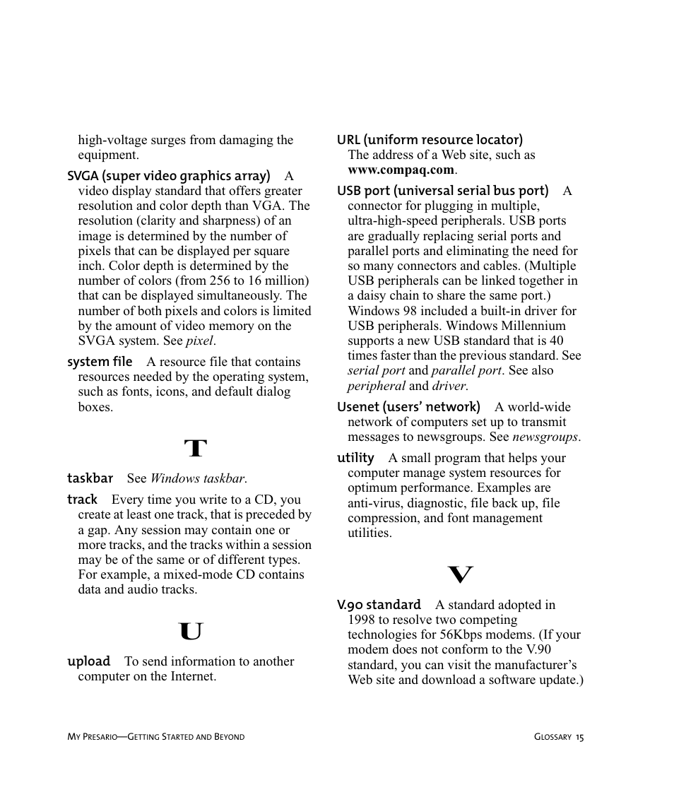 Compaq Presario Internet PC User Manual | Page 129 / 140