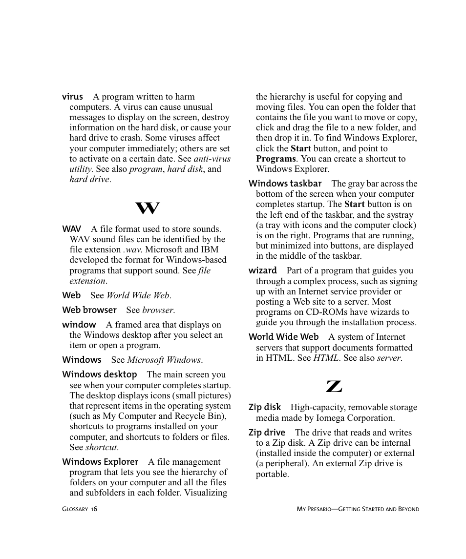 Compaq Presario Internet PC User Manual | Page 130 / 140