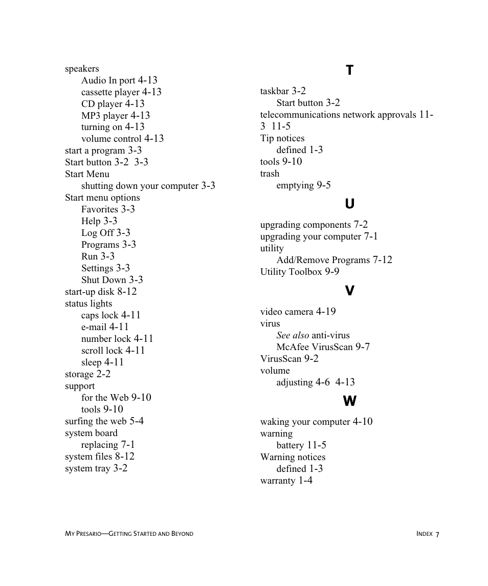 Compaq Presario Internet PC User Manual | Page 139 / 140