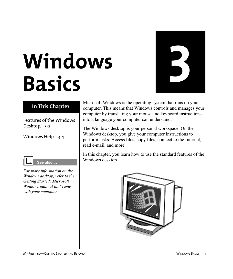 Windows basics | Compaq Presario Internet PC User Manual | Page 21 / 140