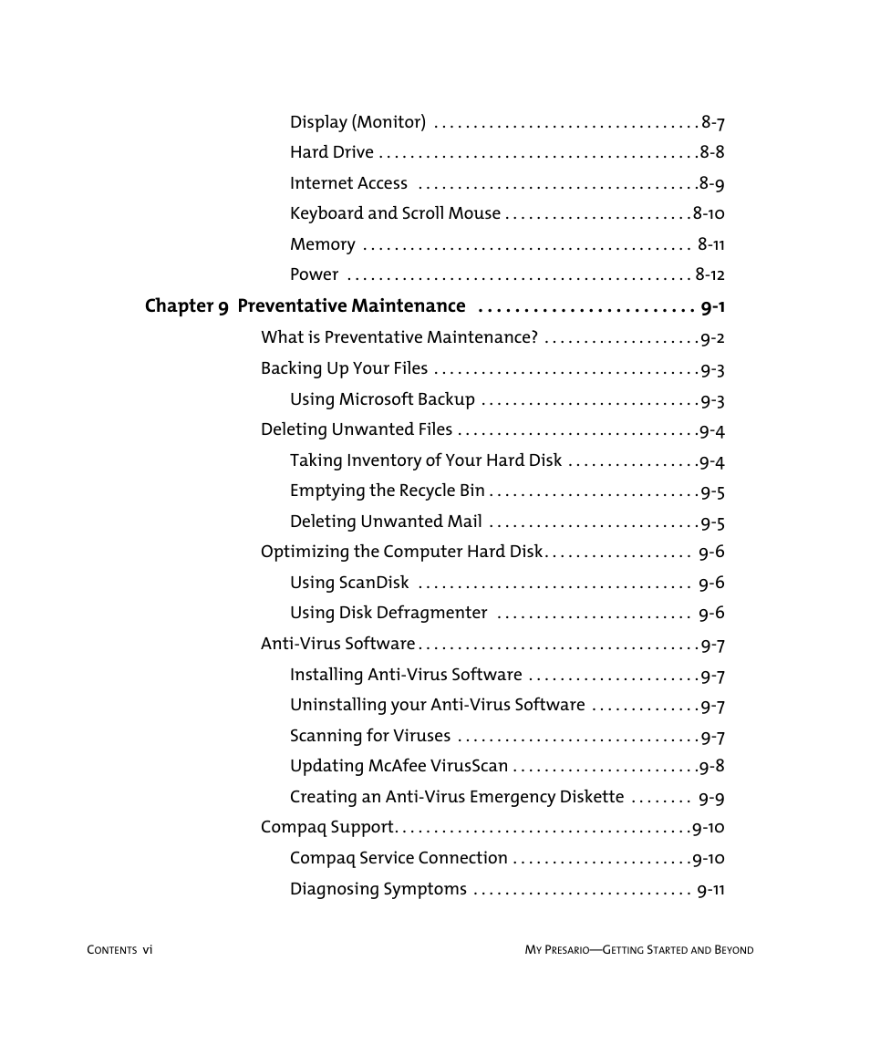 Compaq Presario Internet PC User Manual | Page 6 / 140
