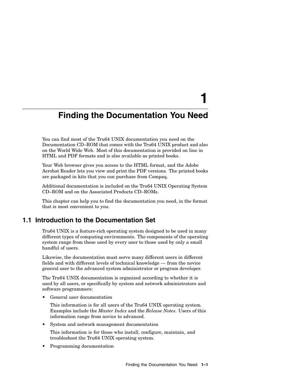 Finding the documentation you need, 1 introduction to the documentation set | Compaq AA-RH8RD-TE User Manual | Page 11 / 84