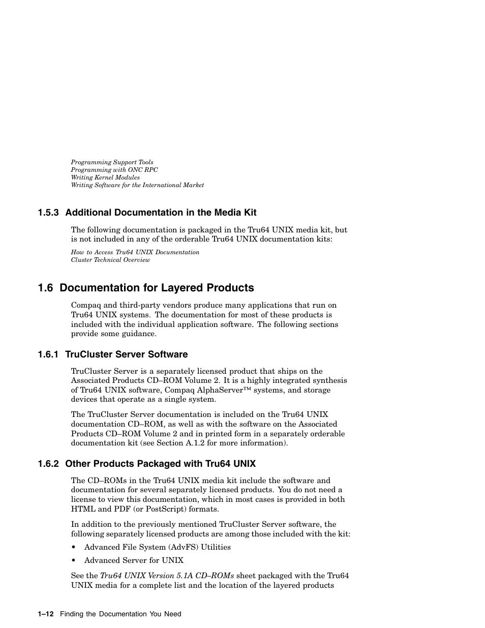 6 documentation for layered products | Compaq AA-RH8RD-TE User Manual | Page 22 / 84