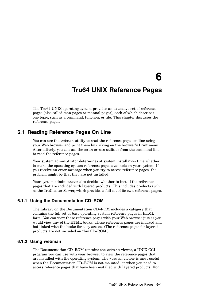 Tru64 unix reference pages | Compaq AA-RH8RD-TE User Manual | Page 63 / 84