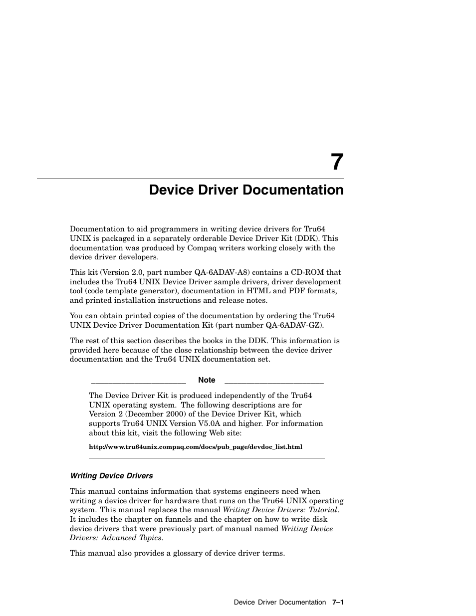 Device driver documentation | Compaq AA-RH8RD-TE User Manual | Page 67 / 84