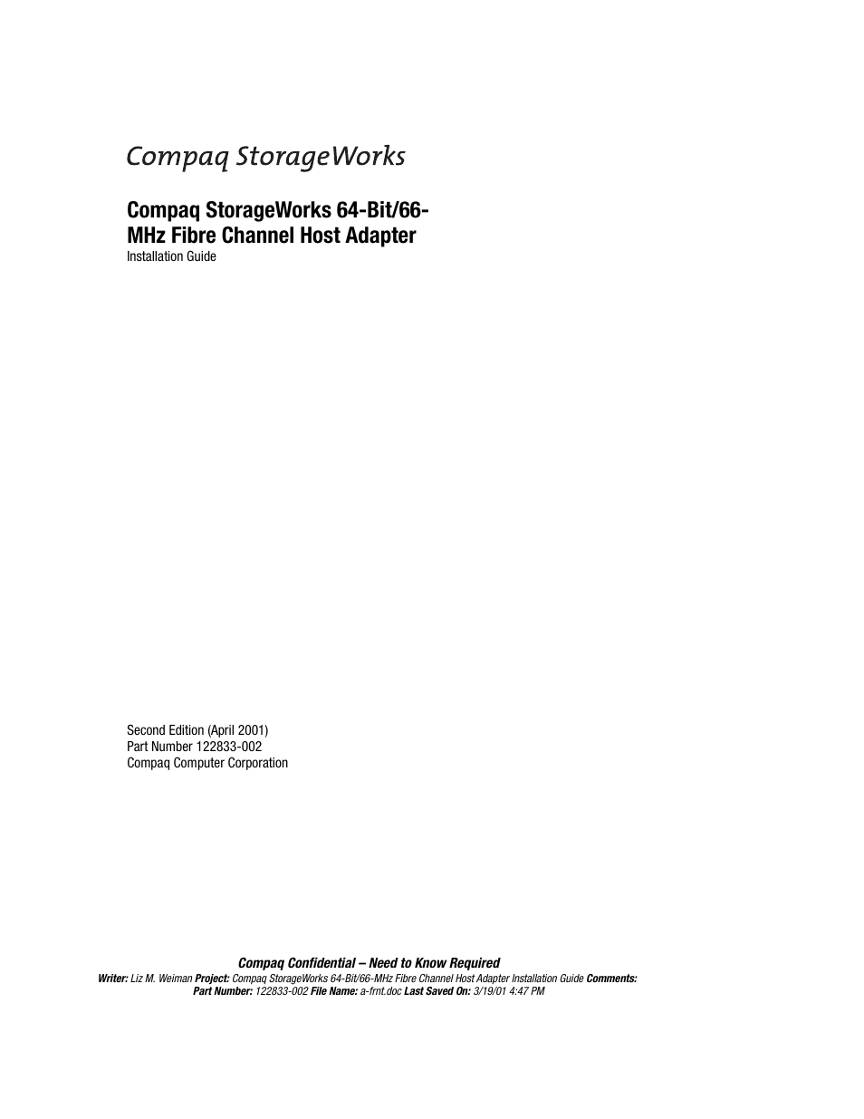 Compaq 64-Bit User Manual | 55 pages