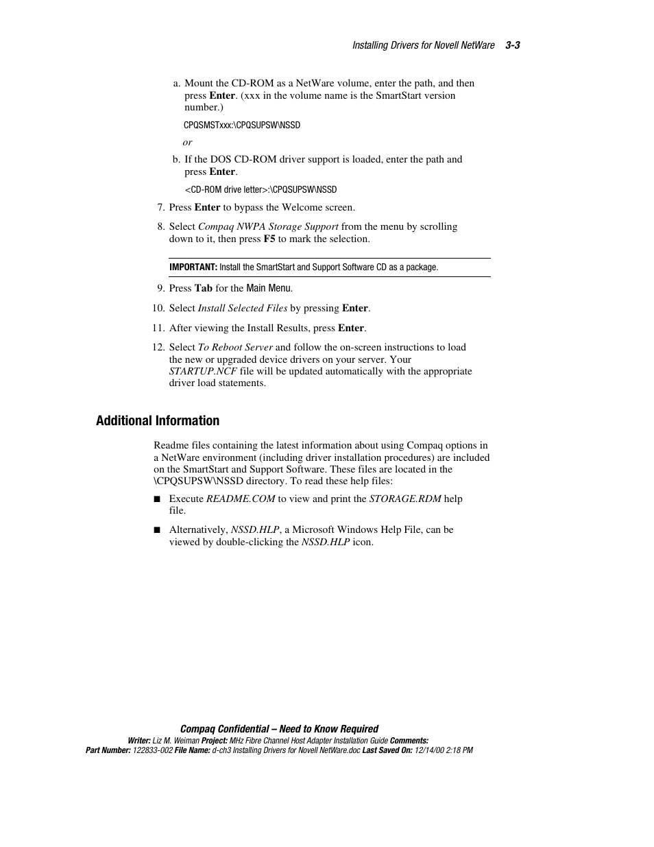 Additional information | Compaq 64-Bit User Manual | Page 23 / 55