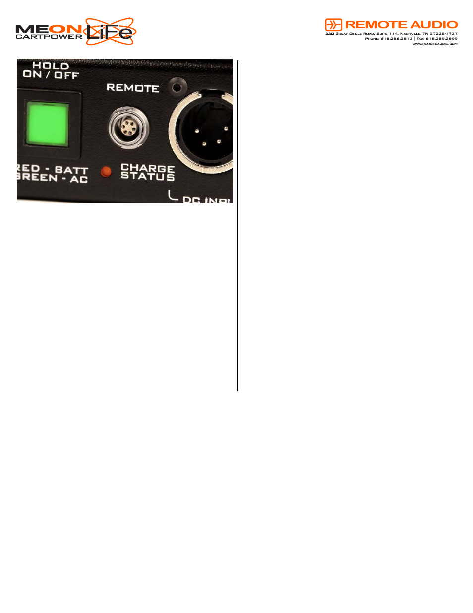 Meon_life_userguide-update20121008-3, Remote audio | Remote Audio Meon LiFe User Manual | Page 3 / 4