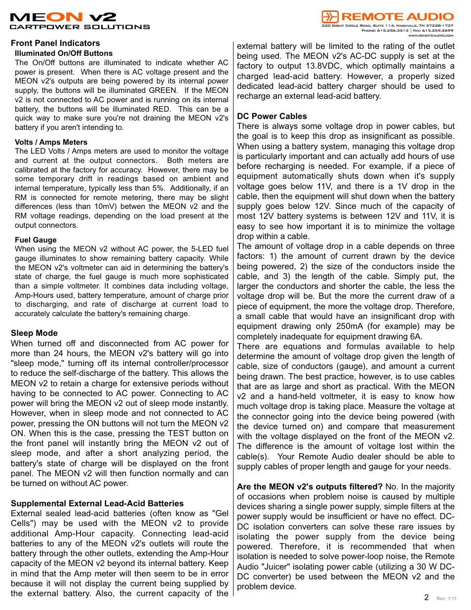 Me on v2, Remote audio | Remote Audio MEON v2 User Manual | Page 2 / 2