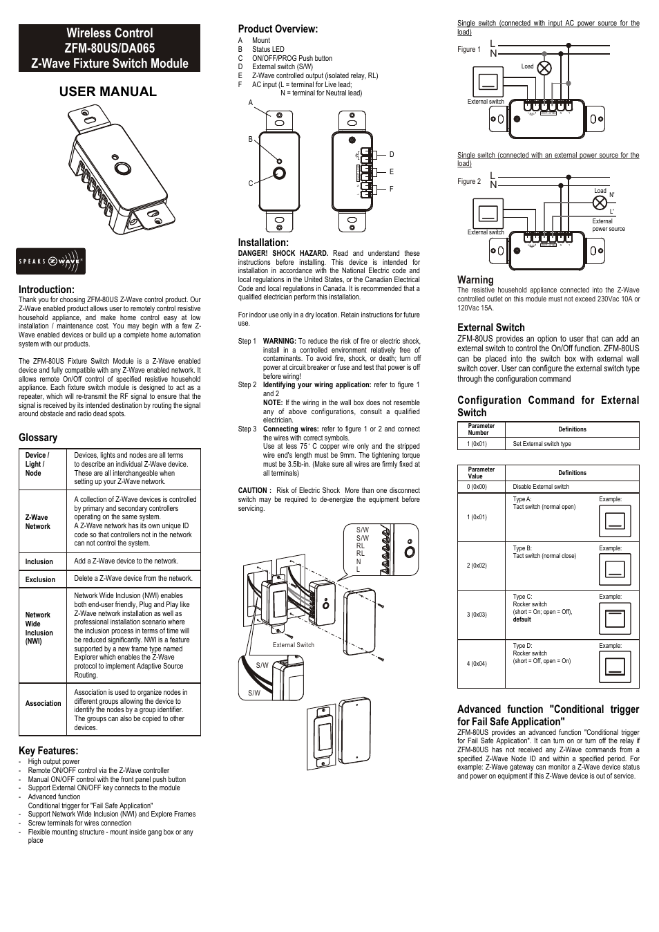 Remotec ZFM-80 User Manual | 2 pages