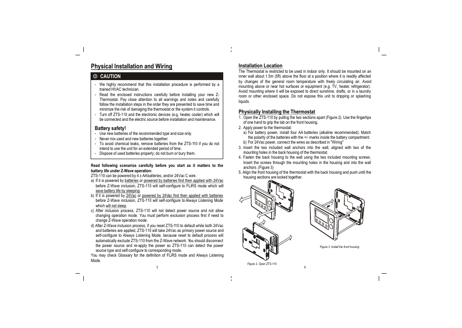 Physical installation and wiring | Remotec ZTS-110 V3.05 User Manual | Page 4 / 20