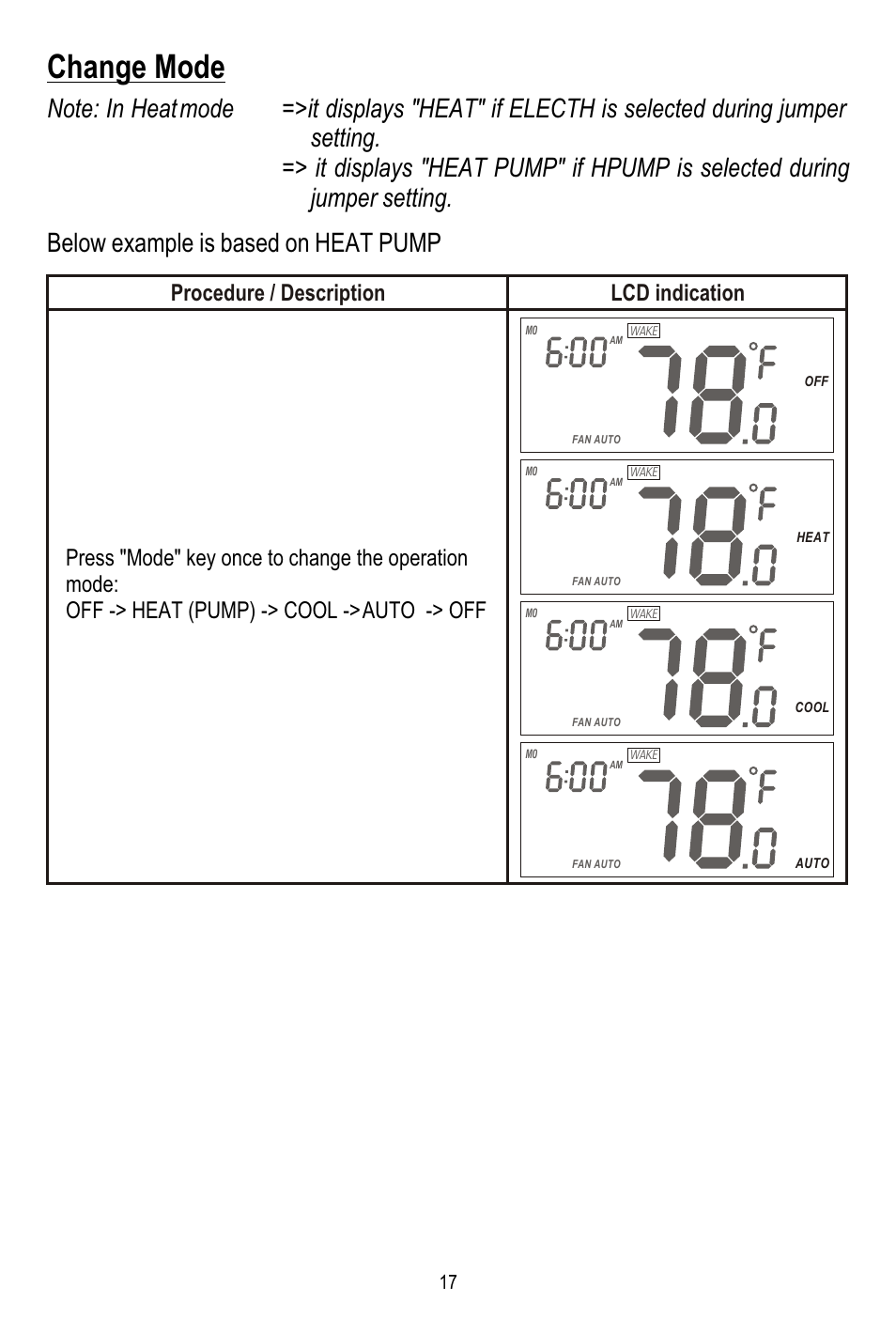 Change mode | Remotec ZTS-110 V3.12 User Manual | Page 18 / 40