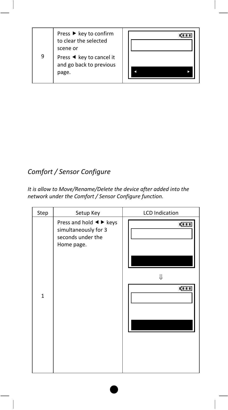 Comfort / sensor configure | Remotec ZRC-100 V1.53 User Manual | Page 25 / 61