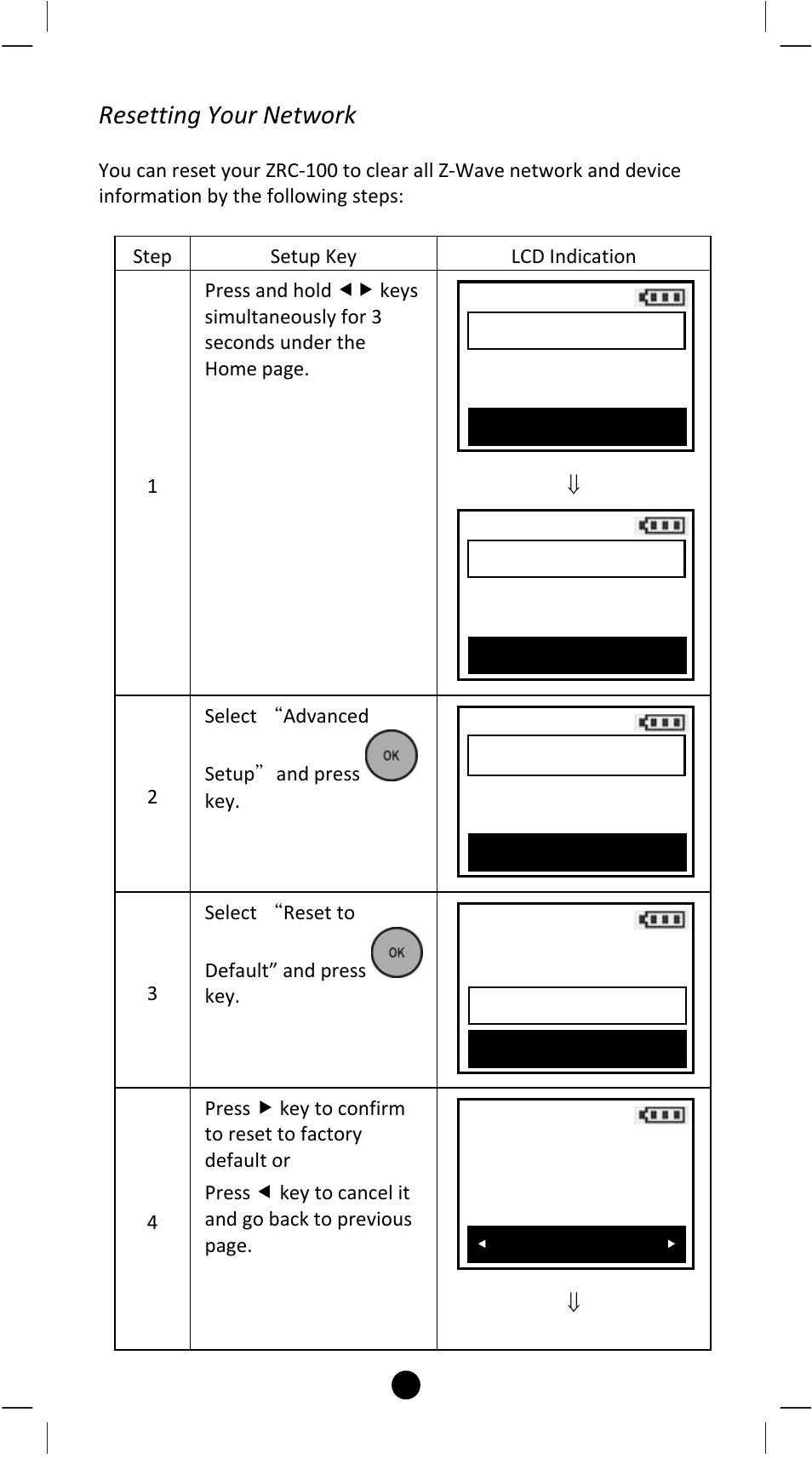 Resetting your network | Remotec ZRC-100 V1.53 User Manual | Page 40 / 61