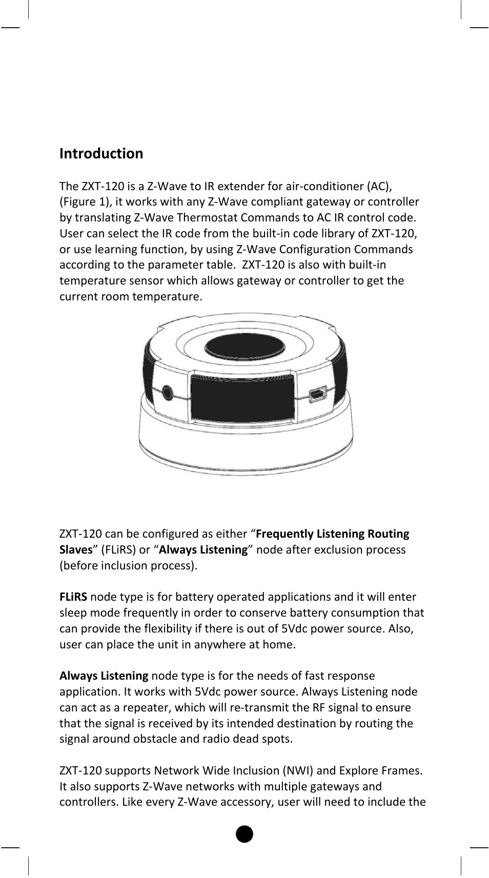 Z-extender, Zxt-120, Introduction | Remotec ZXT-120 V1.1 User Manual | Page 3 / 29