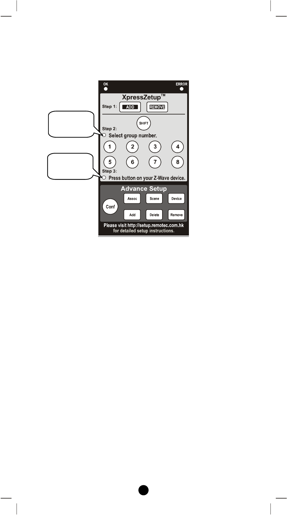 Configurations | Remotec Z-URC550 V1 User Manual | Page 7 / 44