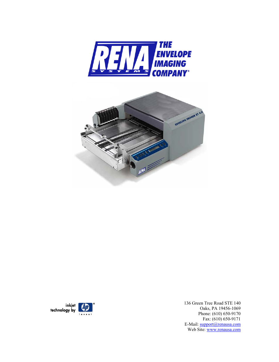 Rena Envelope Imager XT 3.0 User Manual | 56 pages