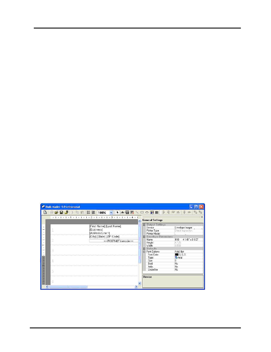 Software setup example, Printing from satori bulk mailer® 5.0, Oftware | Etup, Xample | Rena XPS-ProMail System User Manual | Page 35 / 69