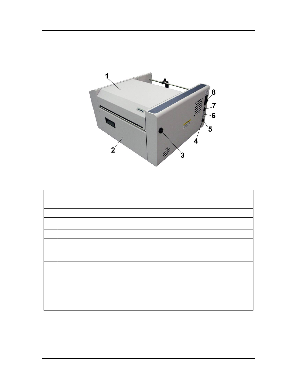Section 1 – getting acquainted, Front view, Ront | Rena MACH X (Digital Color Label Printer) User Manual | Page 7 / 125