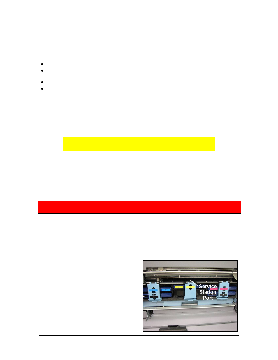 Cleaning/replacing service station items, Removing the service station, Leaning | Eplacing, Ervice, Tation, Tems, Caution, Warning | Rena MACH X (Digital Color Label Printer) User Manual | Page 77 / 125
