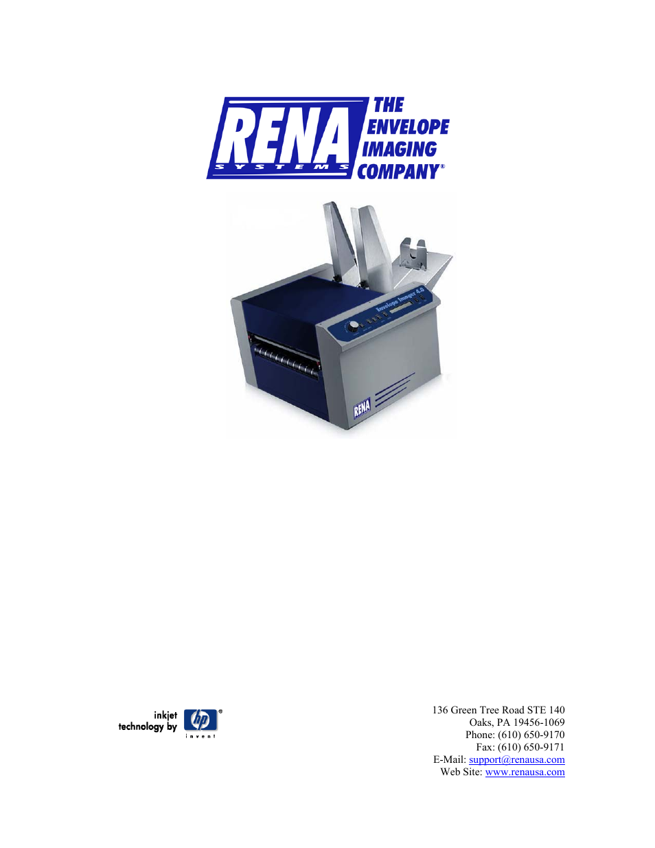 Rena Envelope Imager 3.0 User Manual | 58 pages