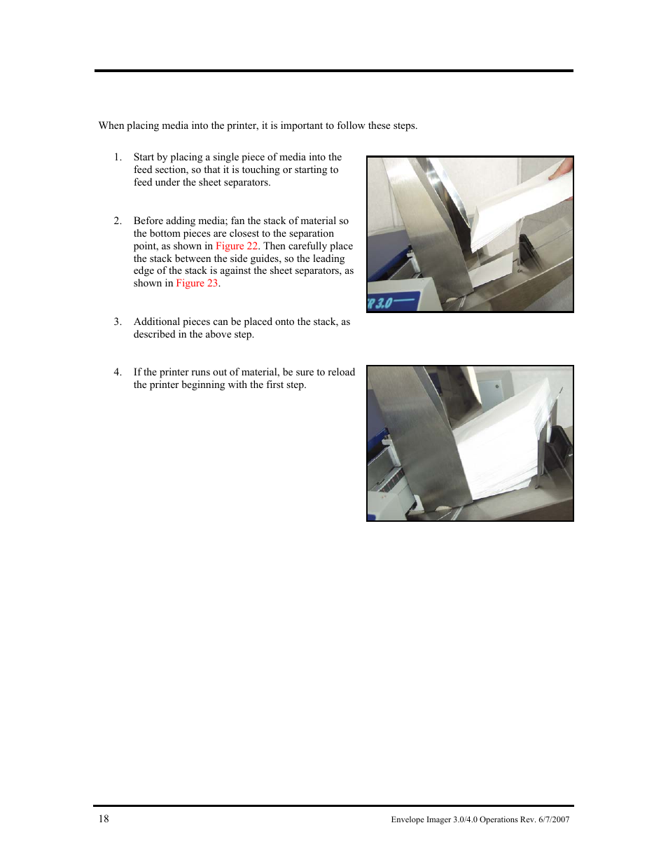 Loading media | Rena Envelope Imager 3.0 User Manual | Page 18 / 58