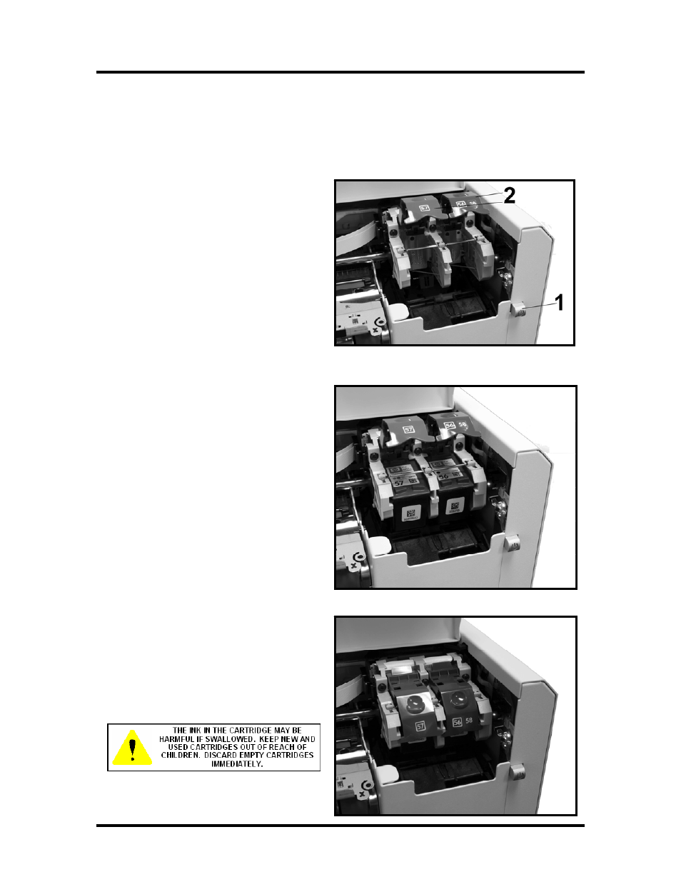 Install the inkjet cartridges | Rena Envelope Imager CS User Manual | Page 10 / 49