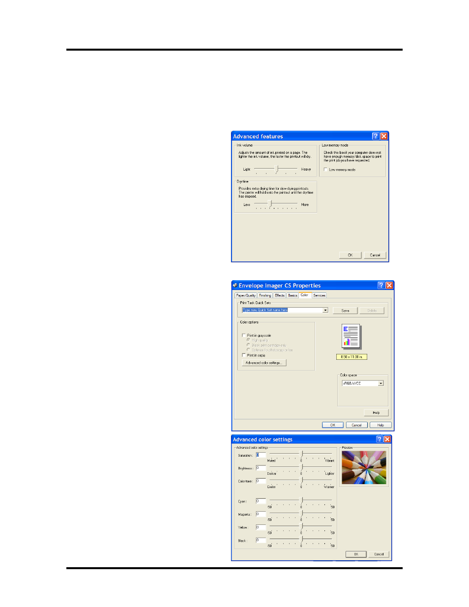 Color tab | Rena Envelope Imager CS User Manual | Page 29 / 49