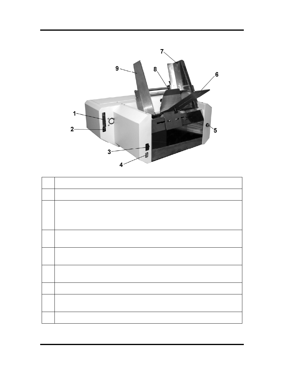 Rear view | Rena Envelope Imager CS User Manual | Page 6 / 49