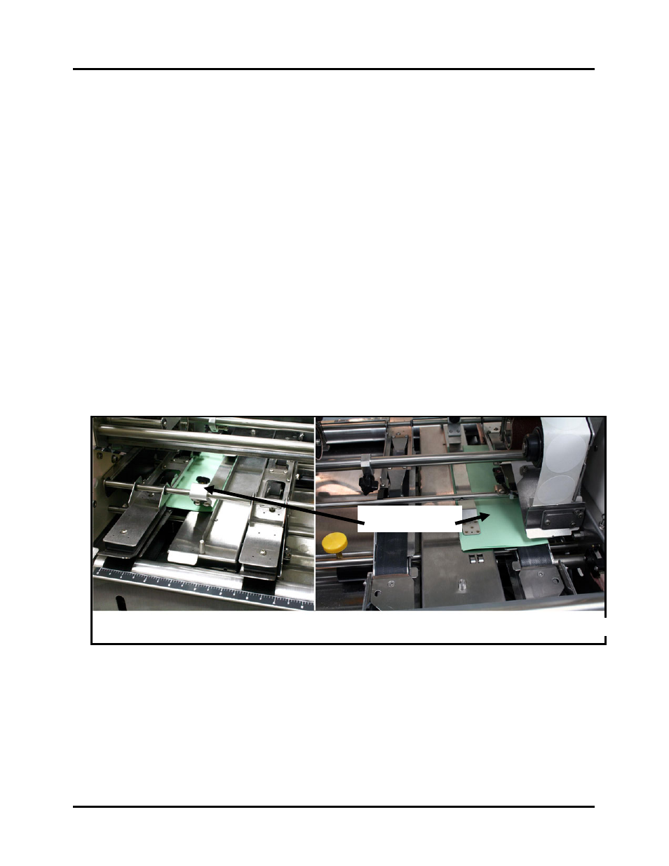 Side tabbing narrow media, Remove the center support plate (6) from the t-650, Run the job | Entrance view exit view | Rena T-650 User Manual | Page 111 / 118