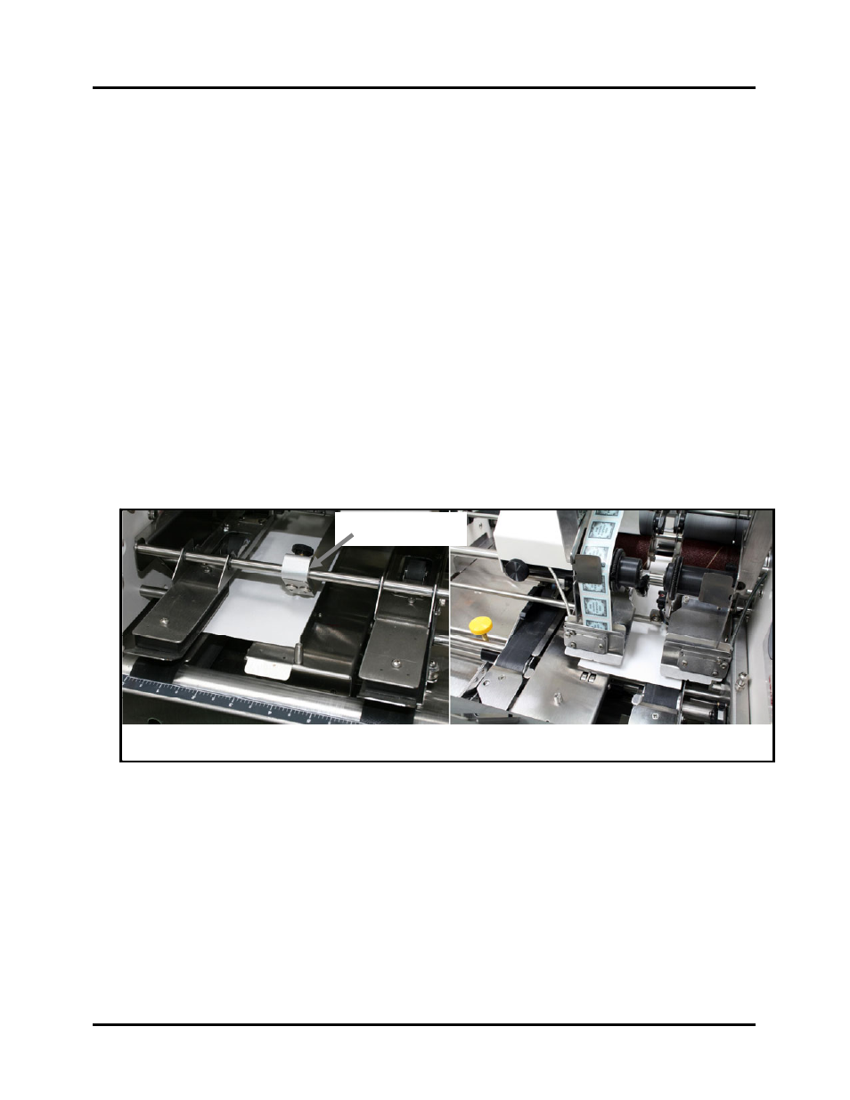 Applying stamps to narrow media, Example: applying stamp to #10 envelopes, Remove the center support plate (6) from the t-650 | Run the job, Entrance view exit view | Rena T-650 User Manual | Page 112 / 118