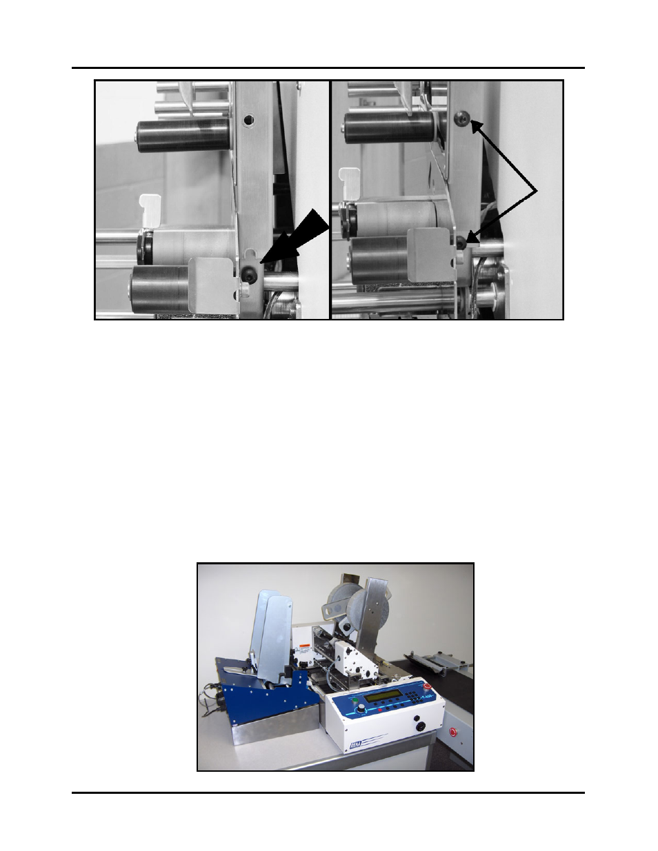 Install the upper mounting screws and tighten, Tighten the lower mounting screws, Positioning the optional easyfeed 120 feeder | Rena T-650 User Manual | Page 14 / 118