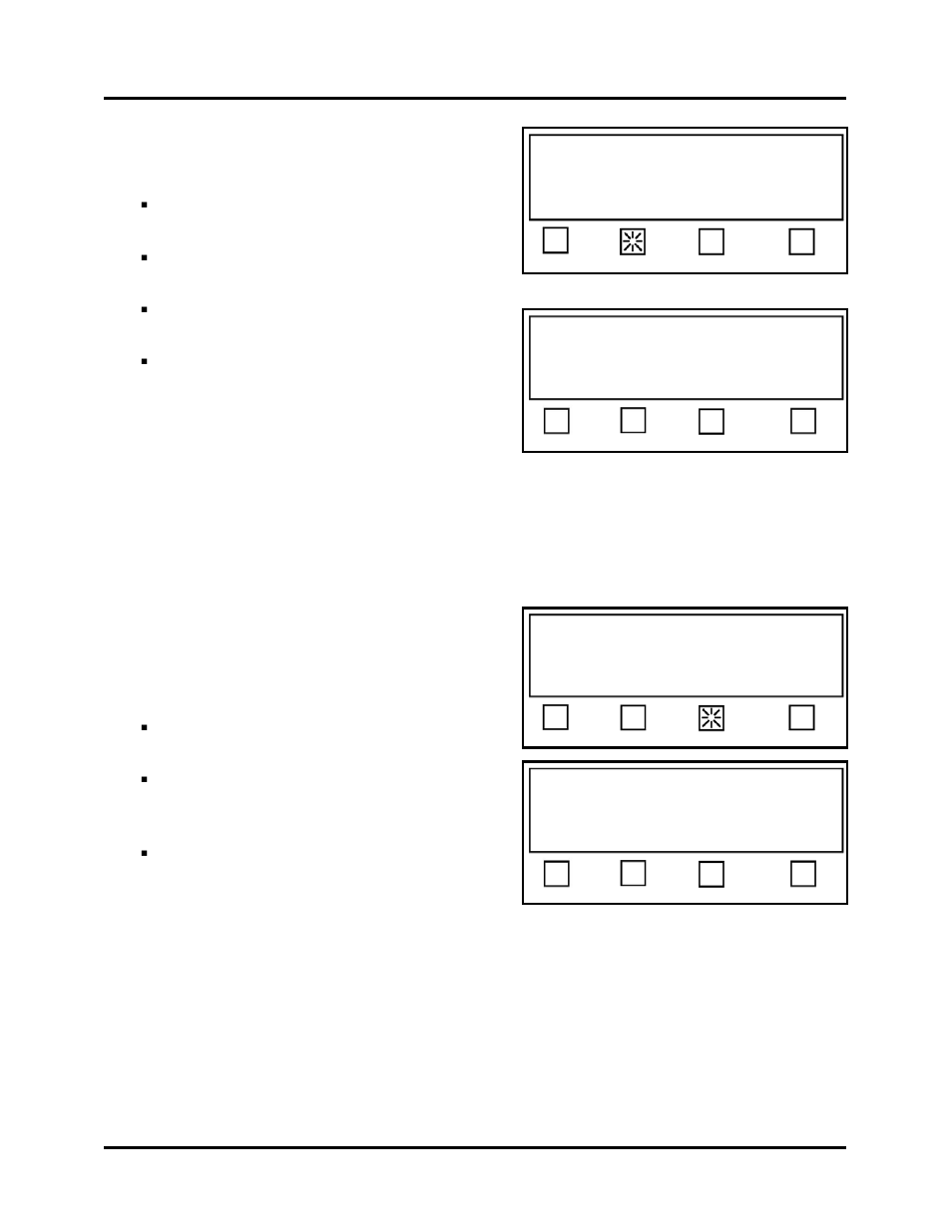 If the version soft key is pressed, The tabber will display the following, If the diagnostic soft key is pressed | The following choices will be displayed | Rena T-650 User Manual | Page 38 / 118