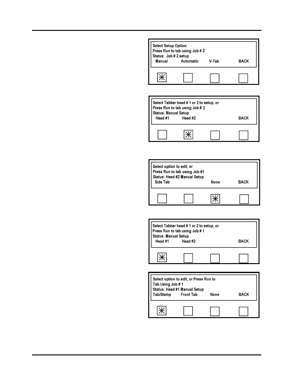 From the select setup option screen select manual | Rena T-650 User Manual | Page 61 / 118