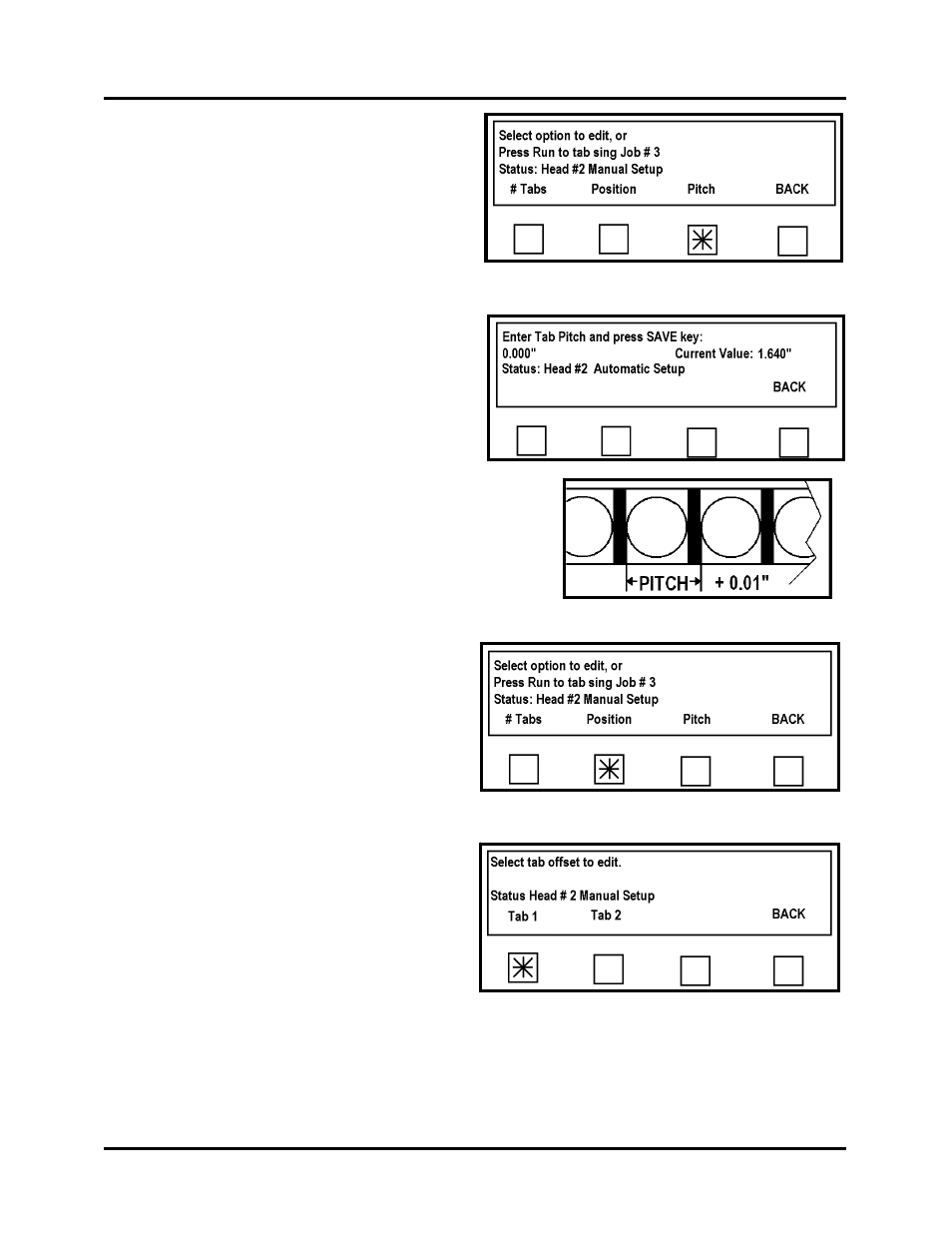 Select position from this screen | Rena T-650 User Manual | Page 69 / 118