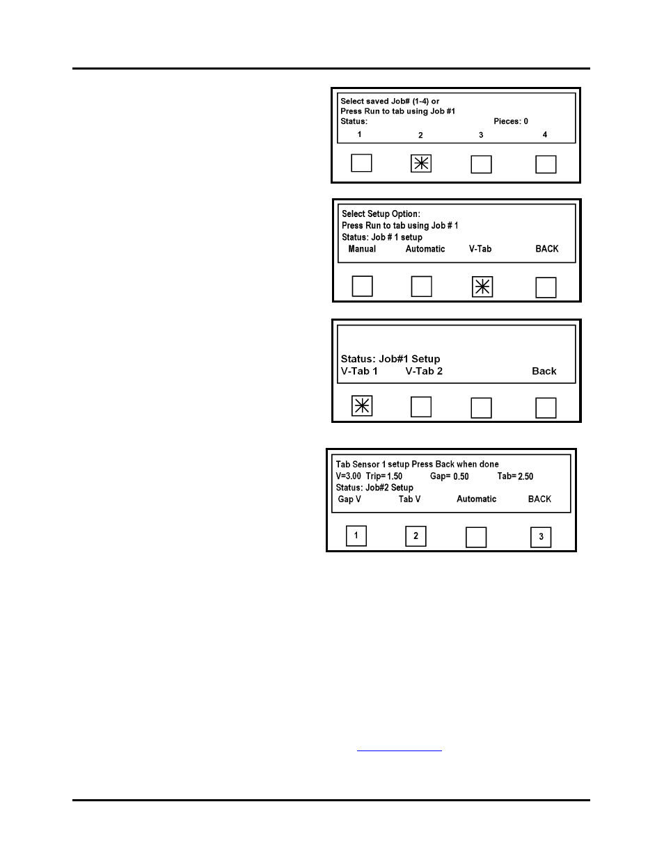 From the select setup option screen select v-tab | Rena T-650 User Manual | Page 85 / 118