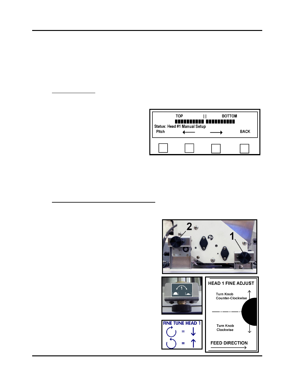 Tab positioning adjustments (fine adjustments), Front tab, Tab being applied to leading edge | Select job, Select your desired job number, Select manual, Select head #1, Select front tab, See section titled, For more details | Rena T-650 User Manual | Page 93 / 118