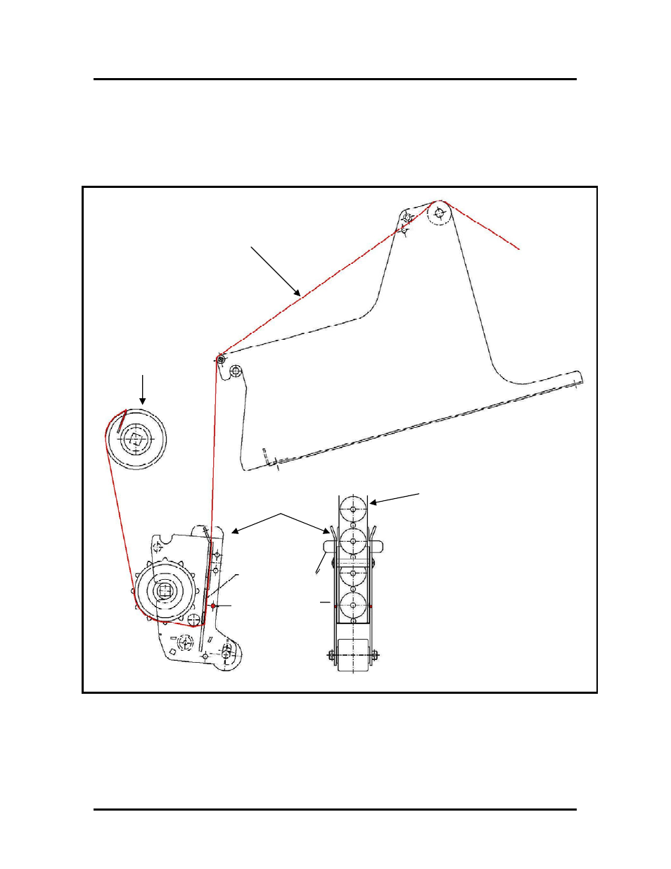Tab stock threading diagram (peel bar up) | Rena T-350 User Manual | Page 24 / 44