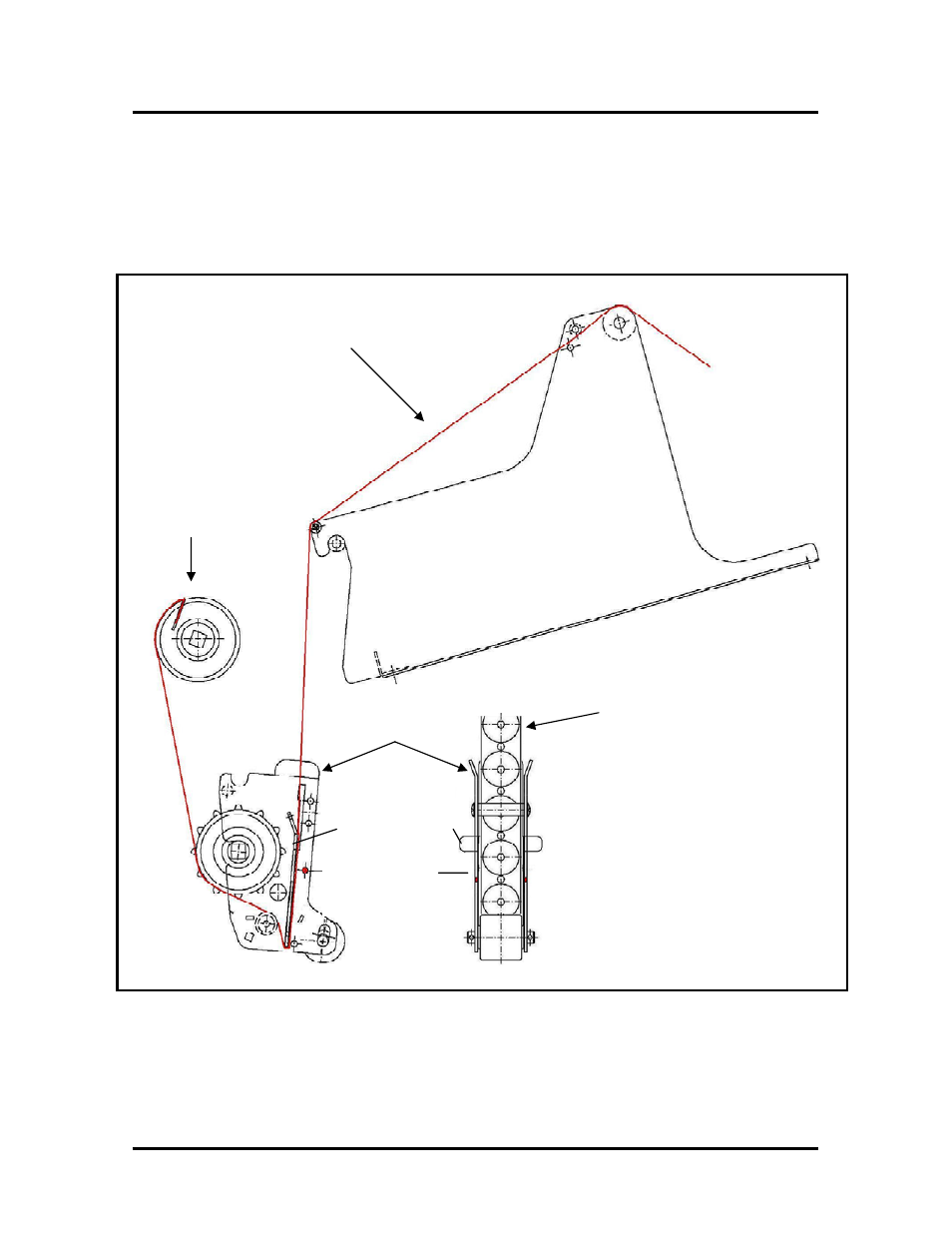 Tab stock threading diagram (peel bar down) | Rena T-350 User Manual | Page 25 / 44