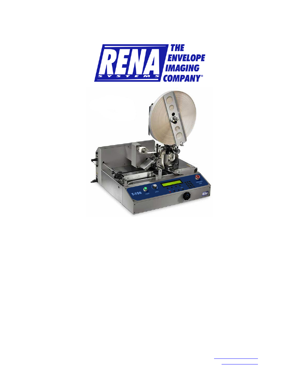 Rena T-750 User Manual | 57 pages