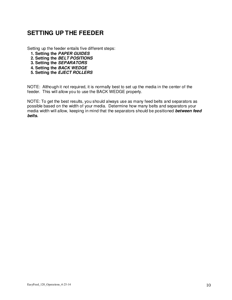 Setting up the feeder | Rena EasyFeed 120 User Manual | Page 10 / 27