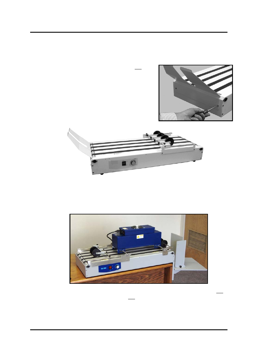 Optional accessories back-stop, Dryer, Dryer mounting kit | Rena TB-390 User Manual | Page 10 / 15