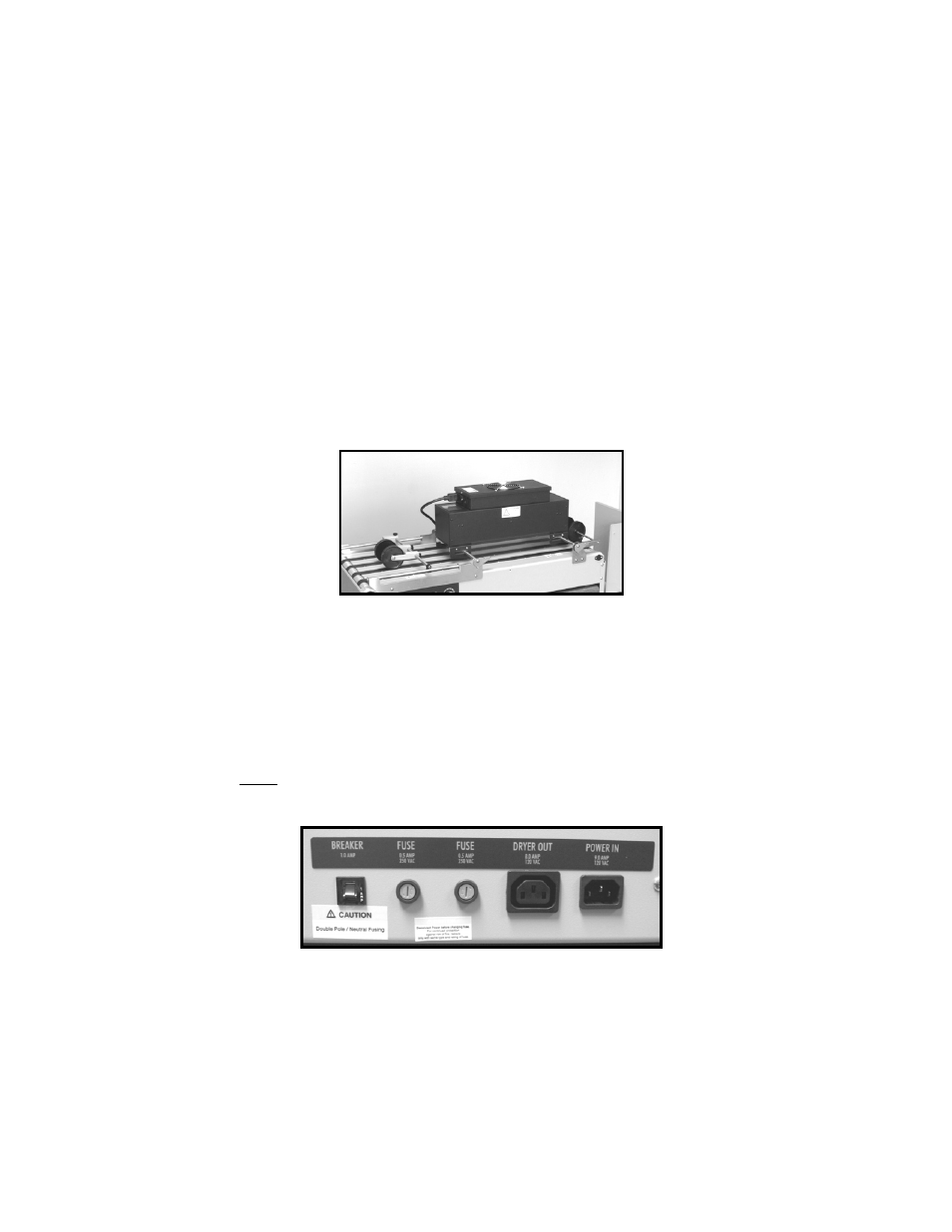 Setup & use, Mount dryer onto conveyor, Connect dryer power cord to conveyor | Ount dryer onto conveyor, Onnect dryer power cord to conveyor | Rena IR7C User Manual | Page 7 / 8