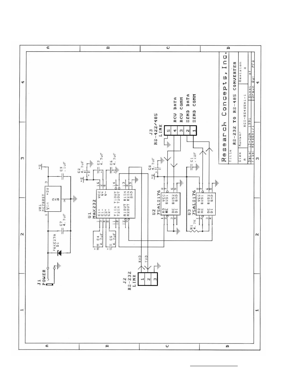 Rc1kadp schematic | Research Concepts RC2000A User Manual | Page 92 / 121