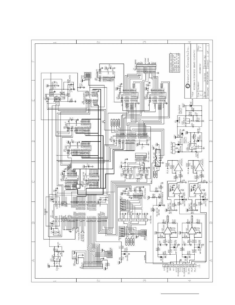 Drive board schematic, Rc2khpp schematic processor board schematic, Processor board schematic | Research Concepts RC2000A User Manual | Page 95 / 121