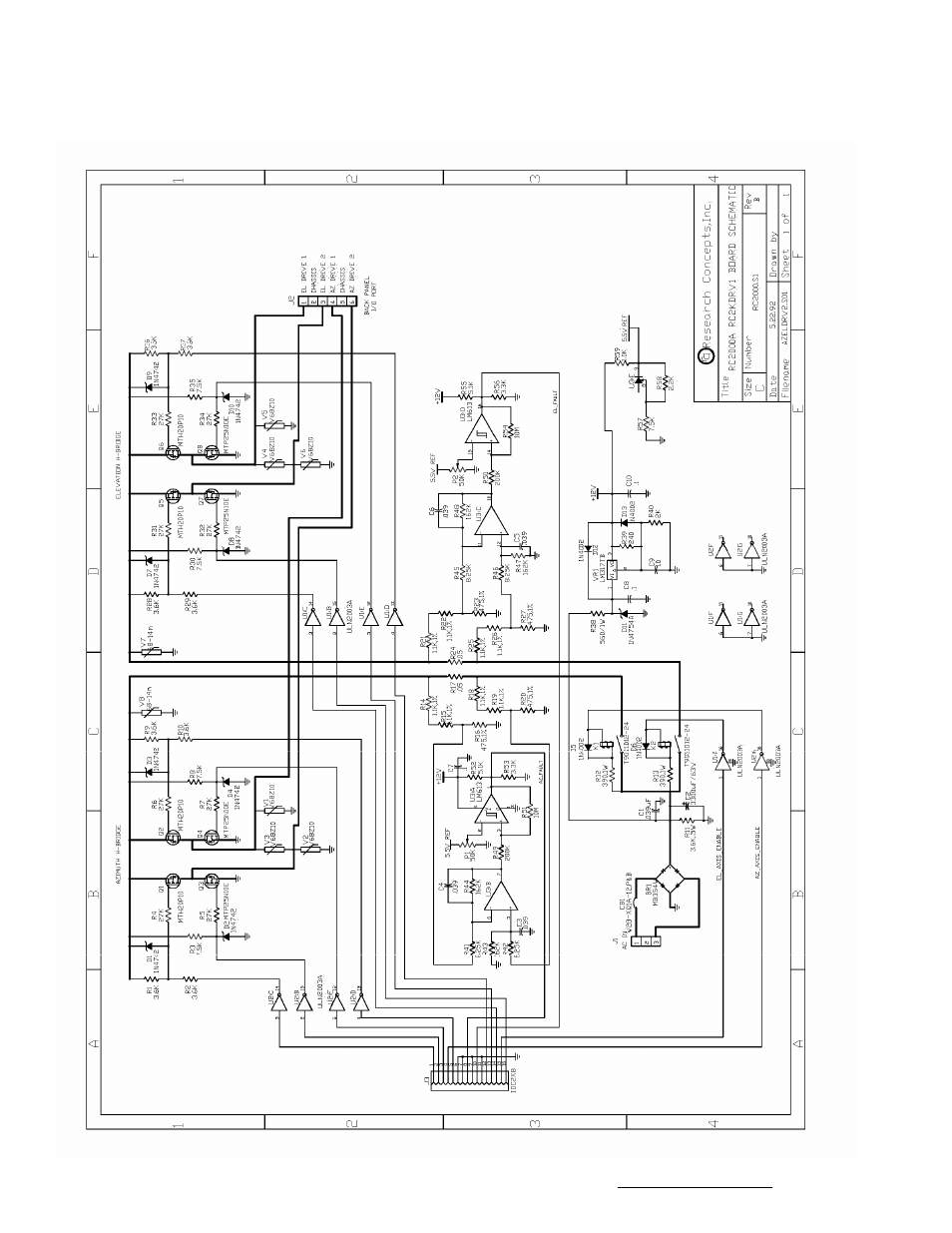 Drive board schematic | Research Concepts RC2000A User Manual | Page 96 / 121