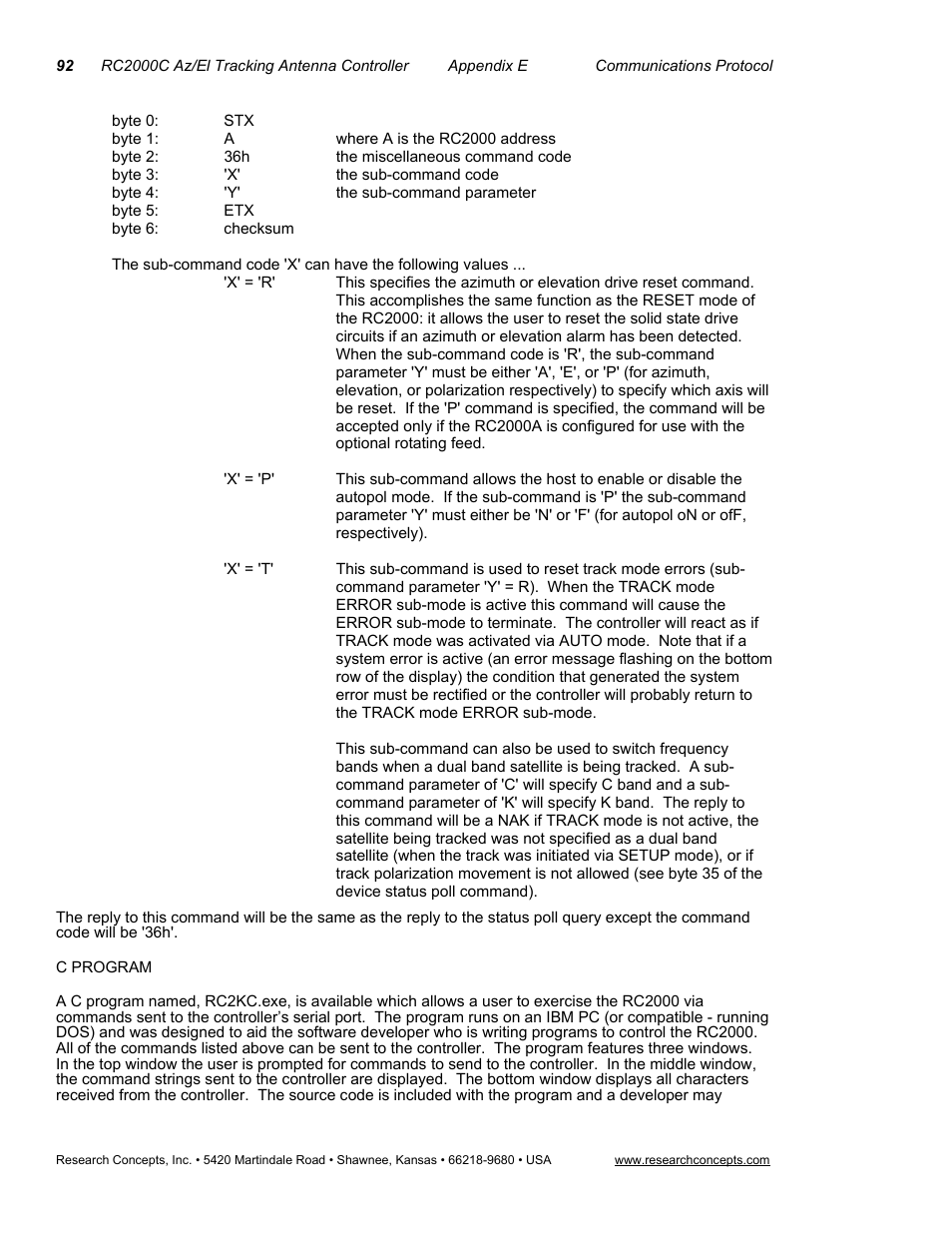 Research Concepts RC2000C User Manual | Page 100 / 123