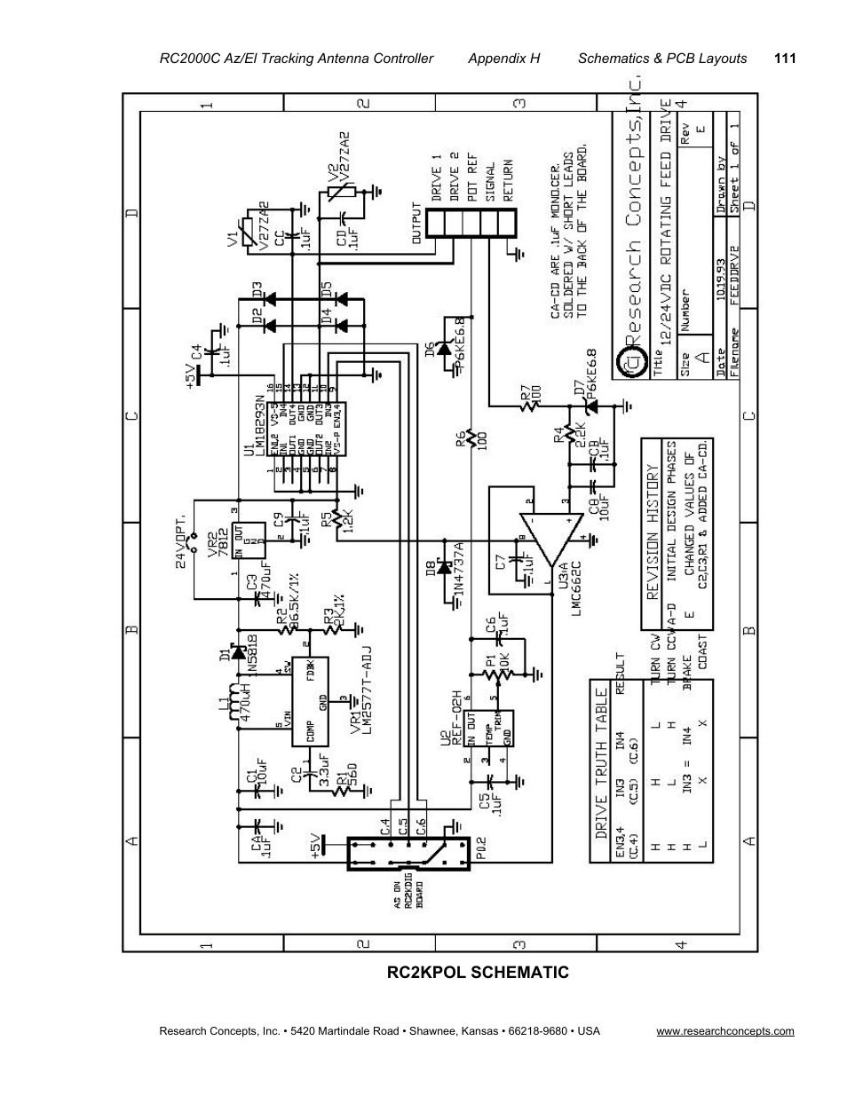 Rc2kpol schematic | Research Concepts RC2000C User Manual | Page 119 / 123