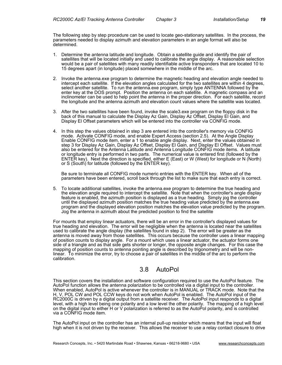 8autopol, Autopol, 8 autopol | Research Concepts RC2000C User Manual | Page 27 / 123