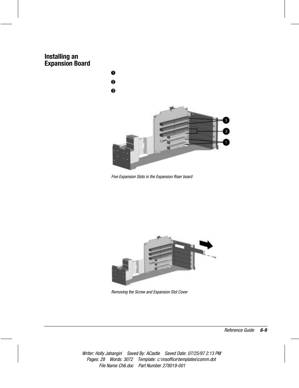 Installing an expansion board | Compaq Deskpro 2000 Series User Manual | Page 109 / 192